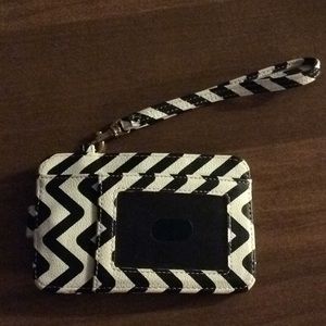 Cute Black & White Chevron Wristlet
